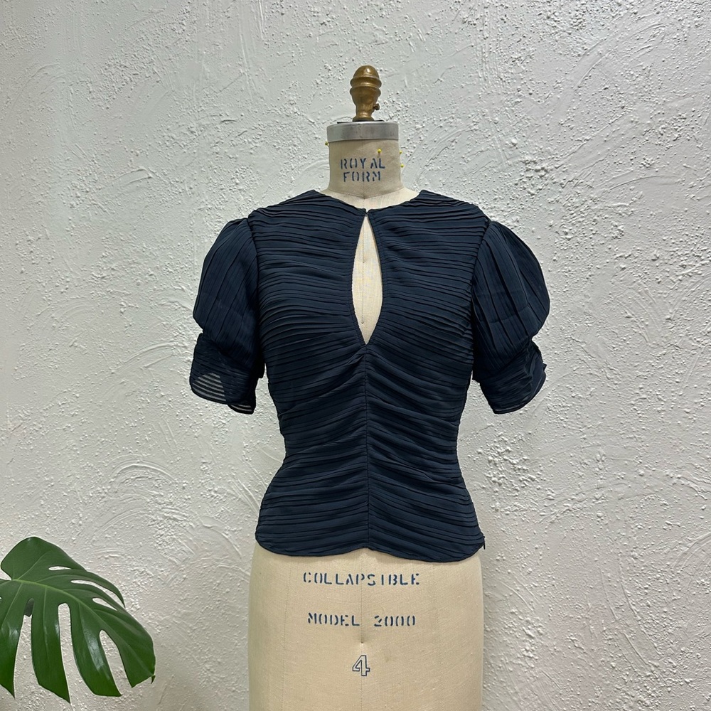 Frame Navy billowy Blouse XS